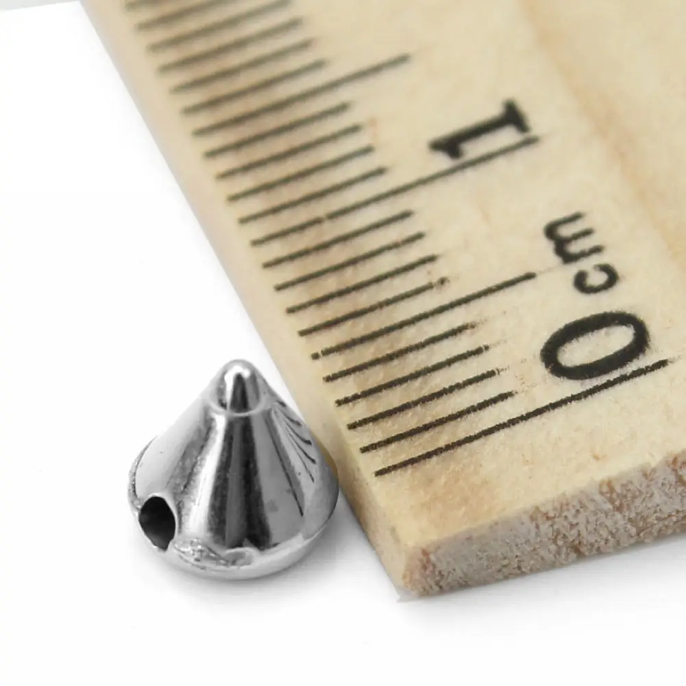 

100Pcs/ABS Lot Stylish Plastic Silver Sewing Spike Rivet Studs For Shoes Clothes Bags DIY Crafts Punk Rock Decoration Supplies