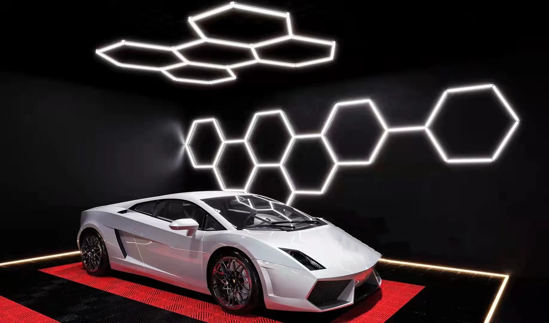 3 5*5 м Подгонянный шестигранный светодиодный потолочный светильник для