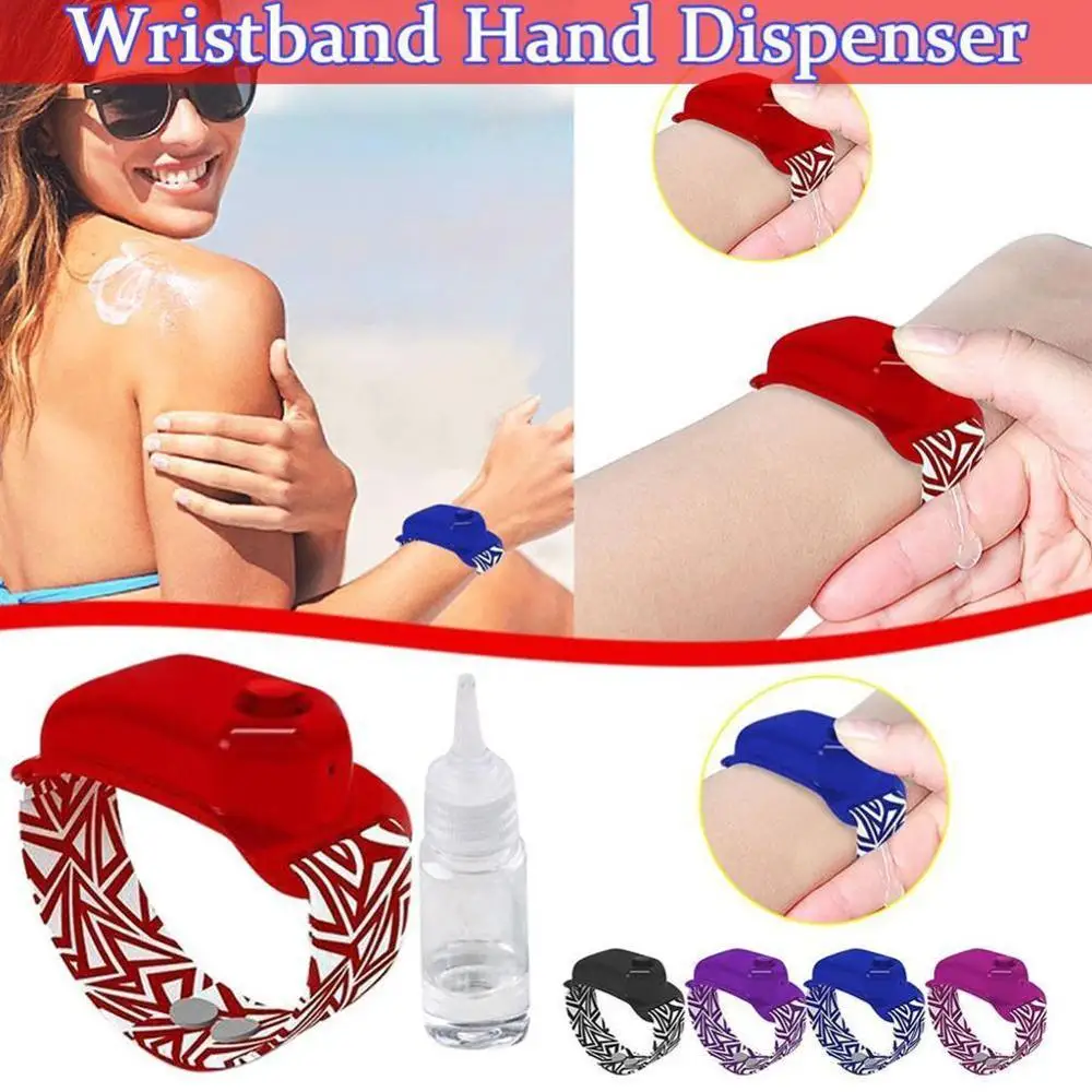 Multi-combination hand sanitizer dispenser disposable silicone strap bracelet wrist W6K5 | Наручные часы