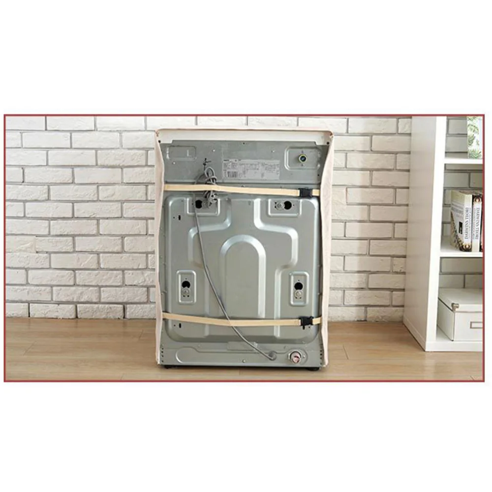 

Linen Cotton Washing Machine Cover Forest Leaves Printing Dust Cover