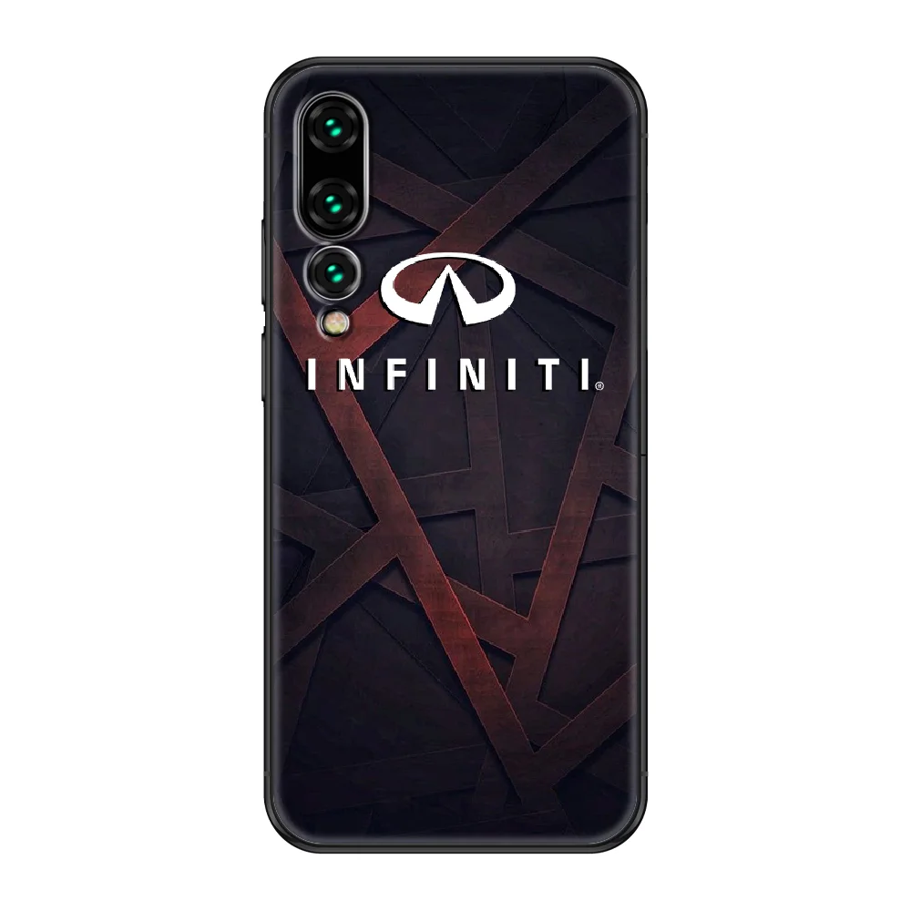 

Car Infiniti Phone case For Huawei P 8 10 20 30 Smart Plus 2019 Z Lite Pro 2017 2019 black tpu coque 3D funda luxury prime art