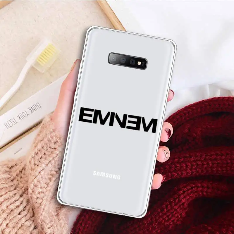

Eminem singer Phone Case Transparent For Samsung Galaxy A 71 21s S note 8 9 10 plus 20 ultra