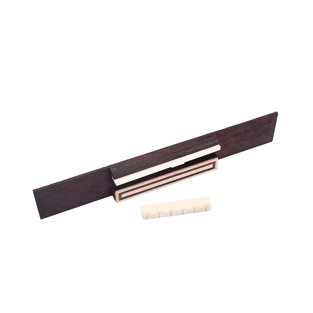 

Replacement Rosewood Guitar Bridge& Saddle Nut For Acoustic Classical Guitar