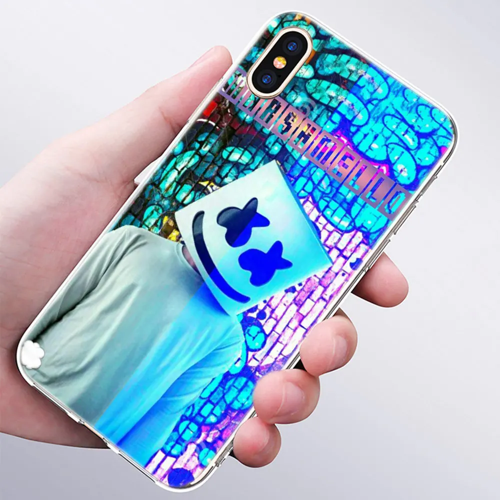 008 Роскошный мягкий силиконовый чехол для телефона DJ marshmallow для Apple iPhone 11 Pro XS Max X XR 6 6S 7 8 Plus 5 5S SE Модный чехол - Цвет: 008