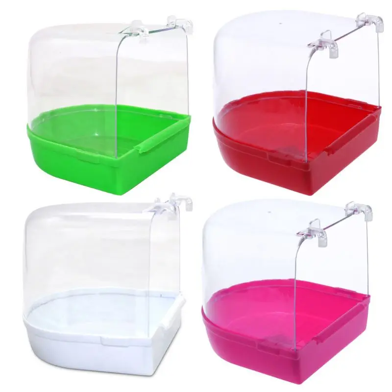 Попугай ванна для птицы коробка птичья клетка Ванна Душ стоящий ящик Корзина