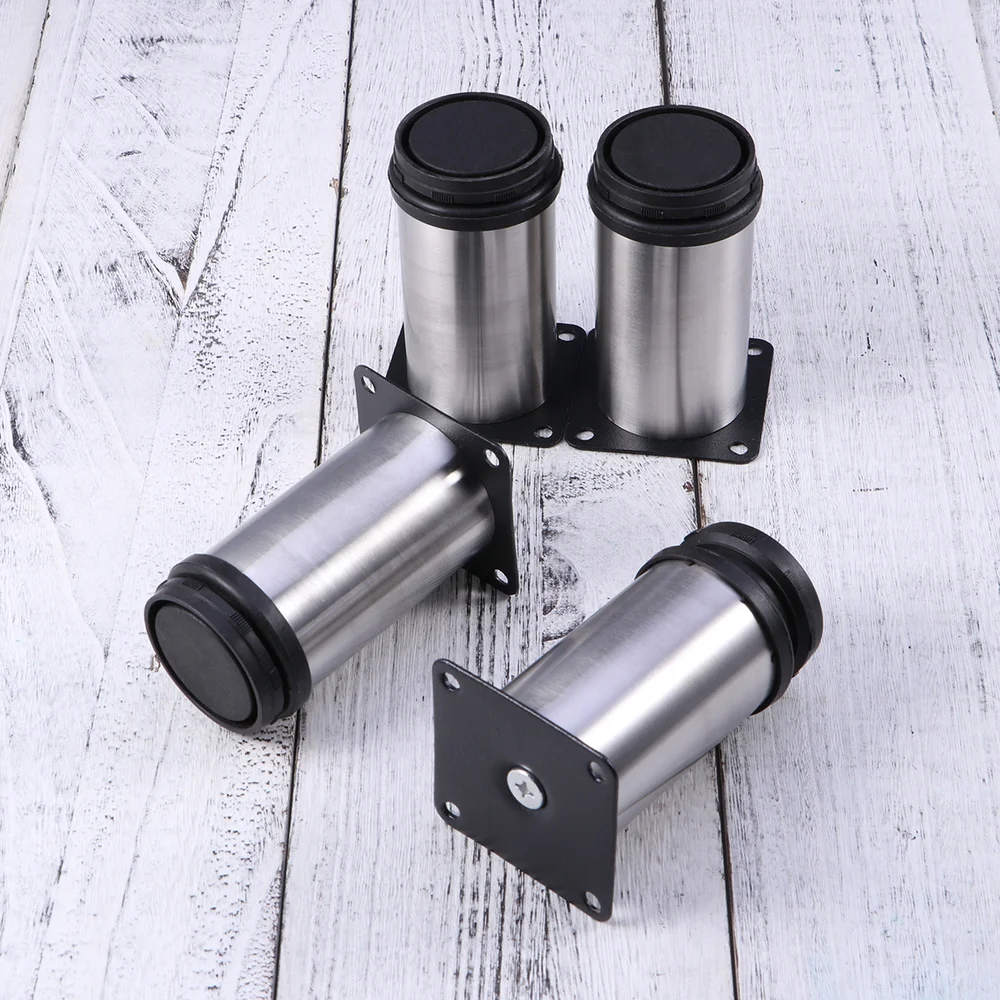 

4pcs Stainless Steel Furniture Support Feet Adjustable Replacement Cabinet Legs Sofa Coffee Table Support Legs for Home (50x80mm