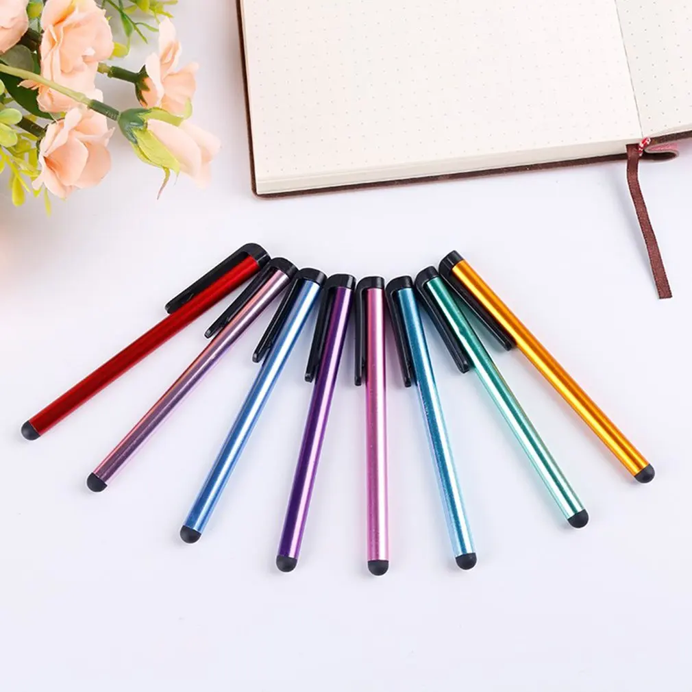 10pcslot universal stylus pen 7 0 for android mobile phone capacitive screen touch pen writing drawing for tablet click pencil free global shipping