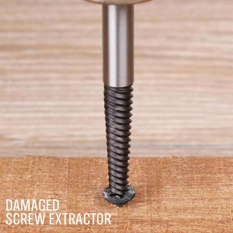 

5Pcs Screw Extractor Center Drill Bits Guide Set Broken Damaged Out Bolt Set Speed Easy Removal Remover Y8R4