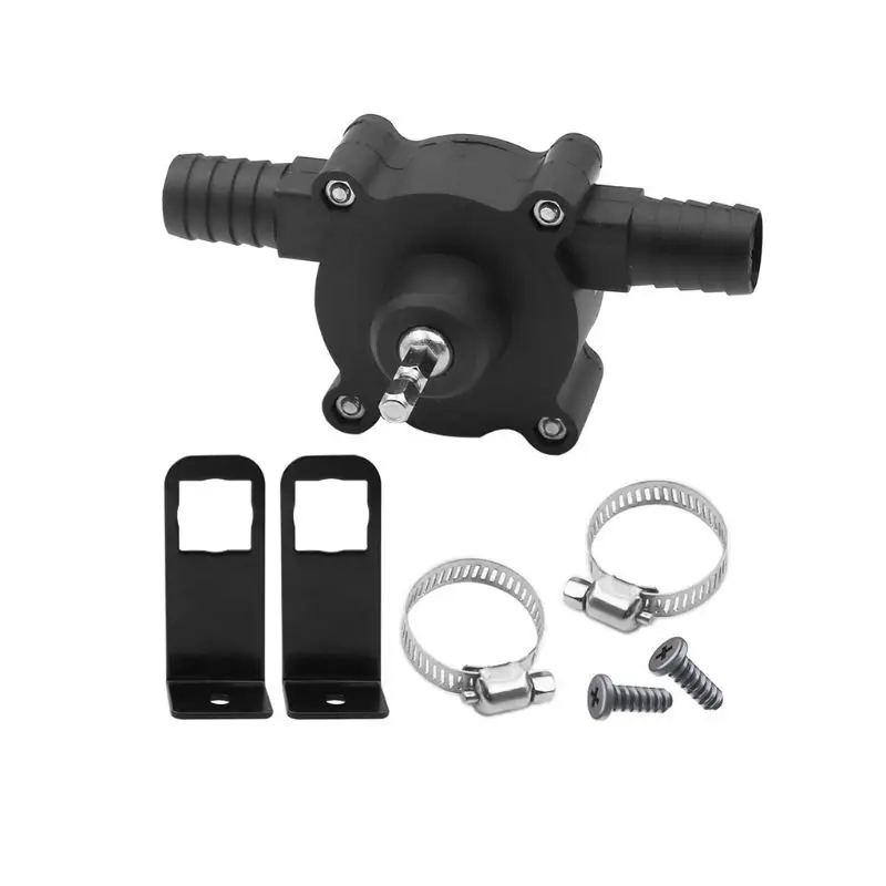 

Manual Electric Drill Drive Water Pump 1/4' Shank Self Priming Oil Fluid Transfer Tools
