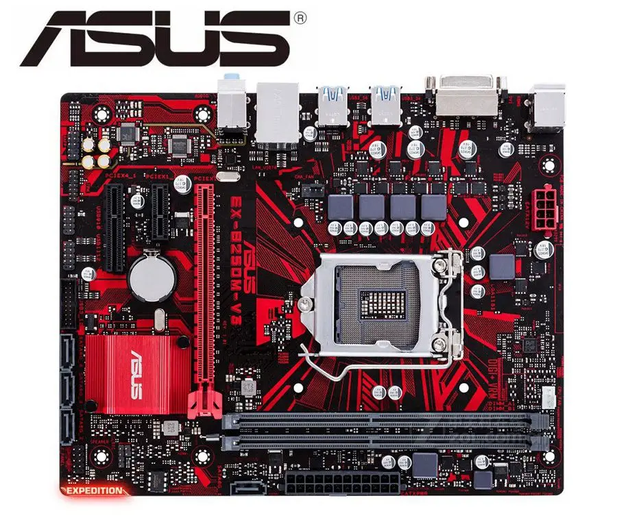 Материнская плата для ПК, настольная Материнская плата ASUS EX-B250M-V3 для intel DDR4 LGA 1151 32GB USB3. 0 SATA3.0 B250, подержанная материнская плата в продаже