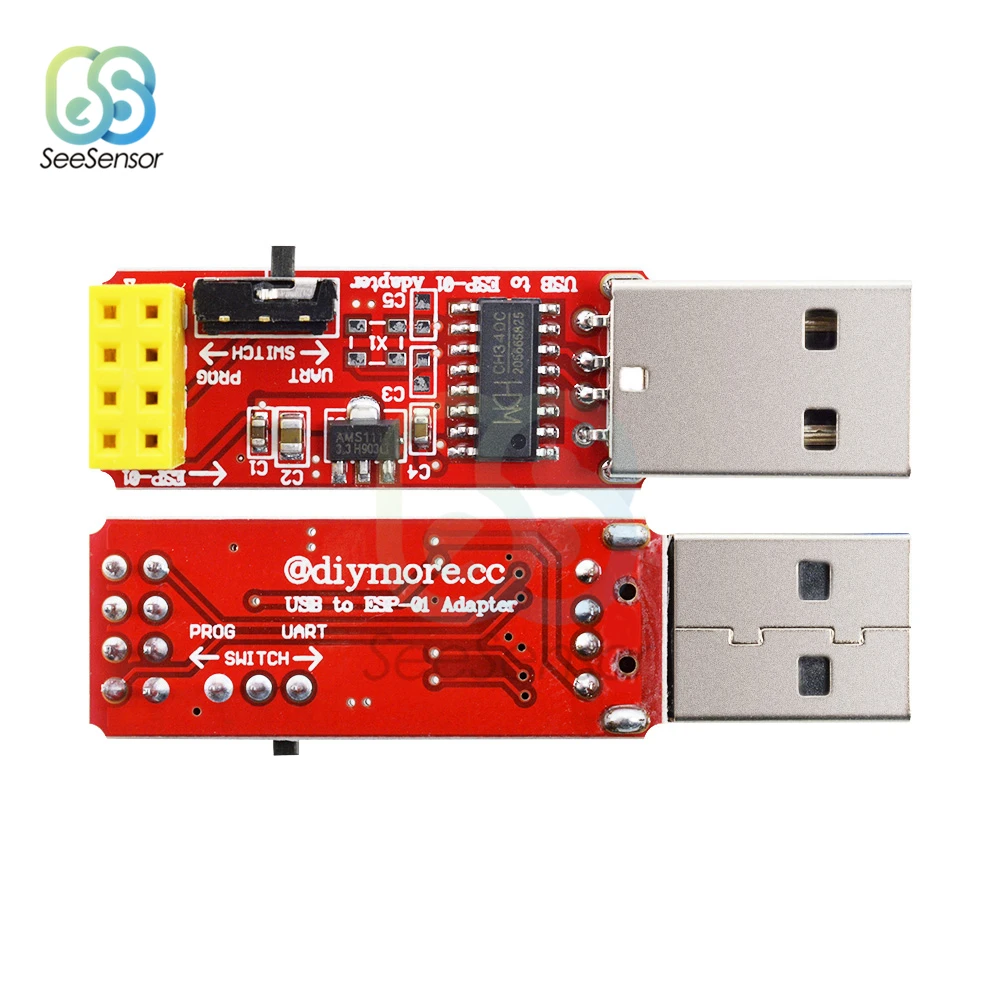 

USB to ESP8266 ESP-01 ESP-01S Wi-Fi Adapter Module With CH340G Driver Integrated Circuits Wireless Wifi Module for Arduino
