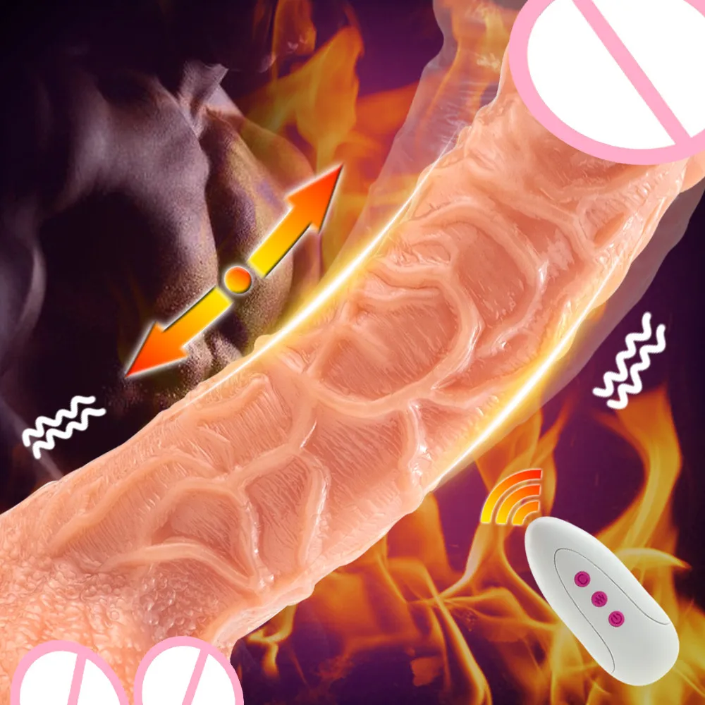 Беспроводной Телескопический Отопление большой фаллоимитатор вибратор