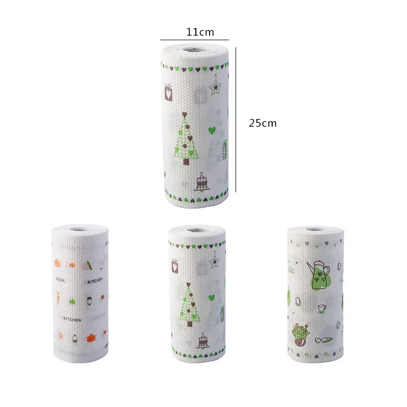 

50pcs-80pcs/roll Disposable Rags Non-woven dish Washing Cloth Wiping Scouring Pad Dishcloth kitchen cleaning tool