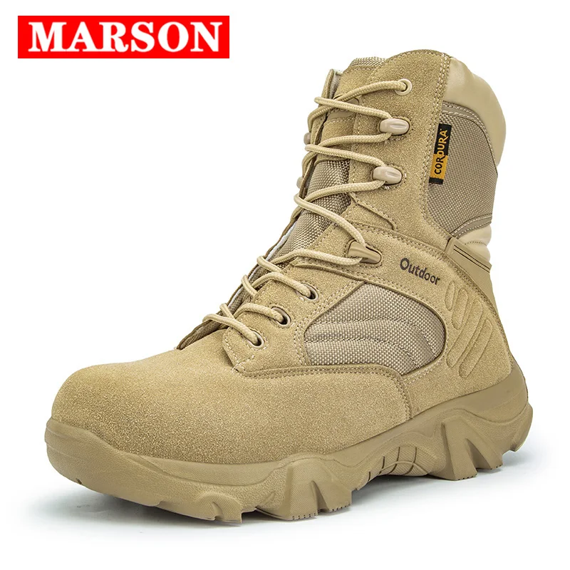 

Ботинки мужские тактические, военные ботинки для пустыни, Нескользящие дышащие, для активного отдыха, охоты, скалолазания, работы, полусапо...