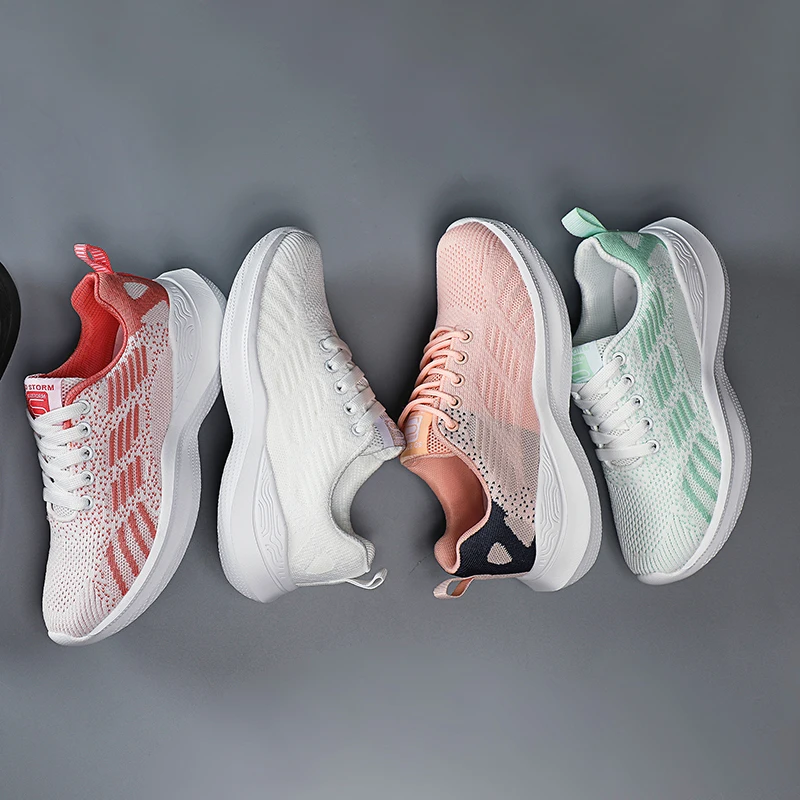 ZHENZU New Fashion Running Black Sport Shoes For Women Sneakers Tennis Woman Trainers Gym Walking Shoes