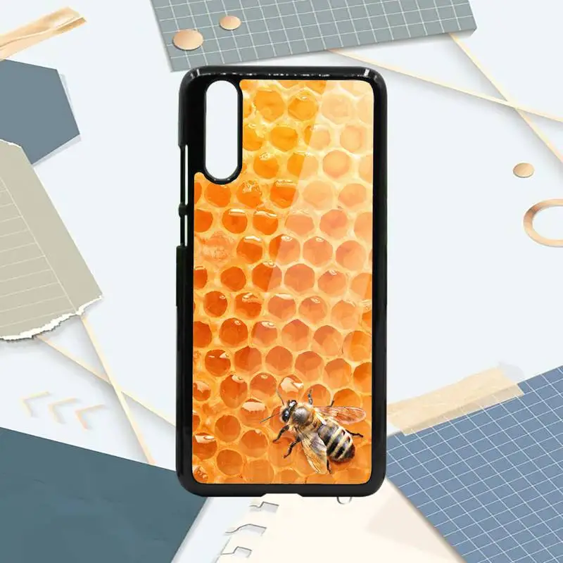 

Bumble Bee Honeycomb pattern Phone Cases PC For Samsung galaxy S note 8 9 20 10 e lite2019 plus pro ultra