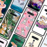 cute rainbow rabbit phone case for lg k71 61 52 50 42 41 40s g8 7 6 thinq plus caso fundas coque soft bumper smartphone