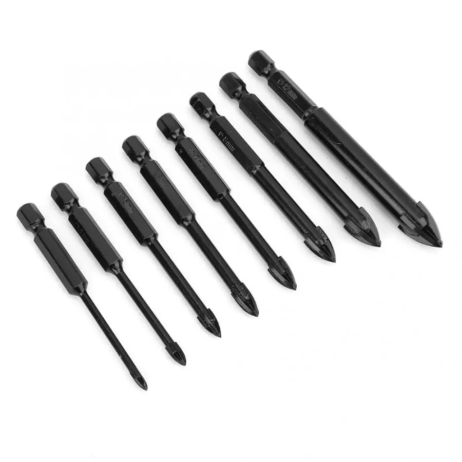 Сверла с шестигранным хвостовиком 8 шт. сверла из высокоуглеродистой стали 3 мм 4 5