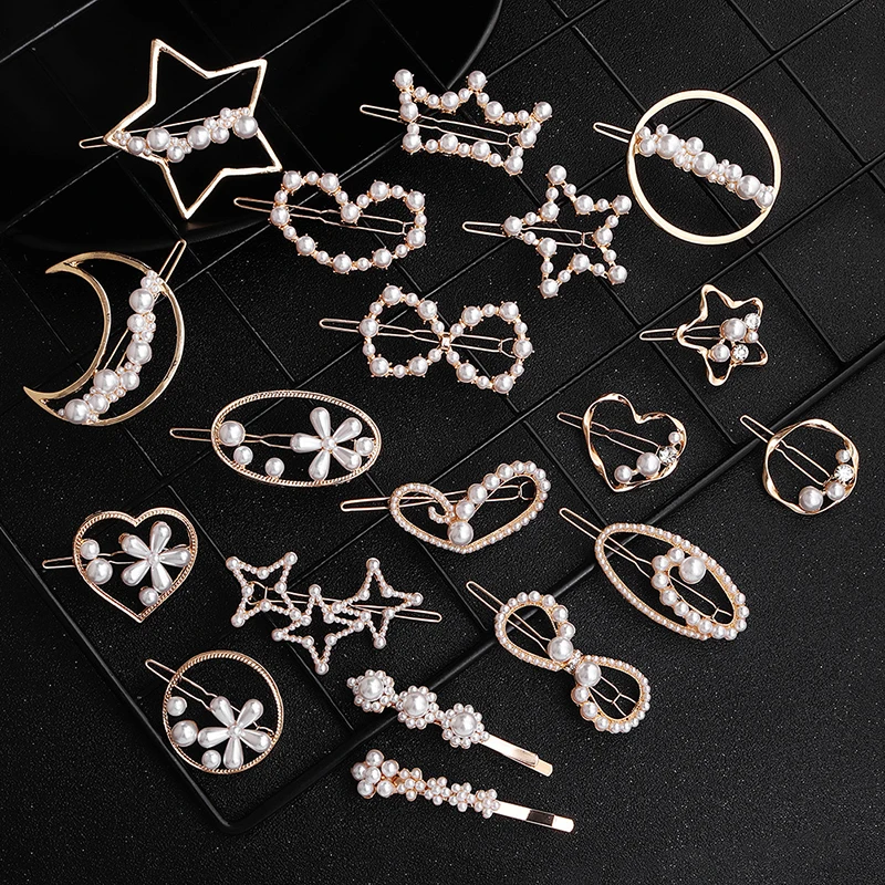 Простая Геометрическая заколка для волос милая темпераментная металлическая