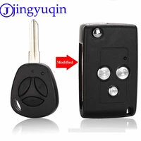 jingyuqin 10p3 buttons modified flip folding car blank key shell for lada priora kalina remote case cover fob