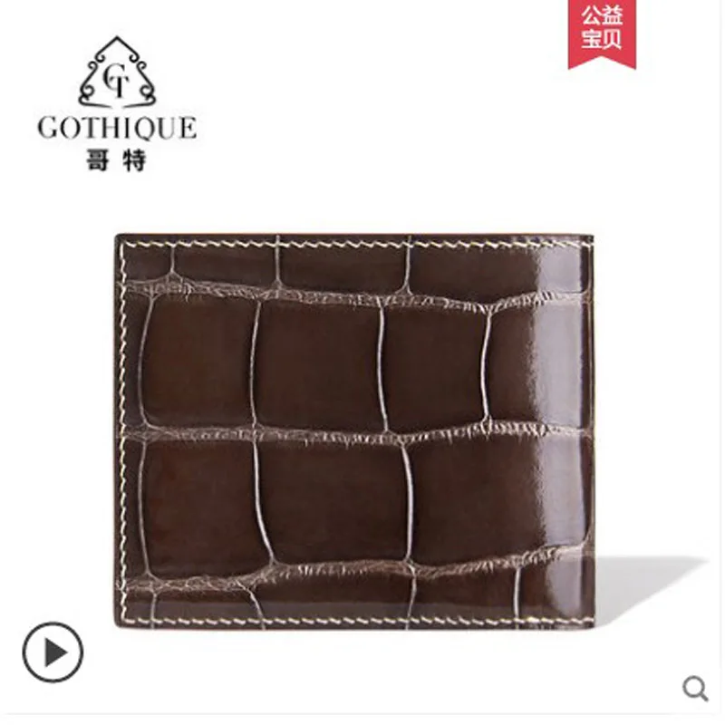 Gete кошелек из крокодиловой кожи мужской стиль импортный Аллигатор Гладкий живот