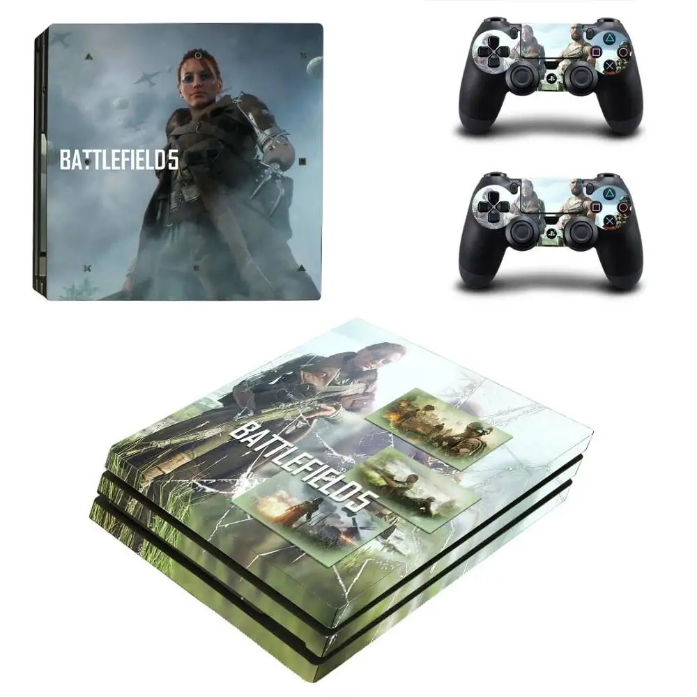 Game Battlefield V PS4 Pro Sticker Play station 4 Skin Decals For PlayStation Console & Controller Skins Vinyl | Электроника