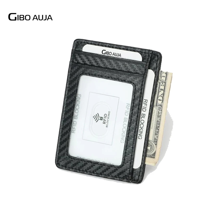 Держатель для карт RIDF из углеродного волокна супертонкий минималистичный