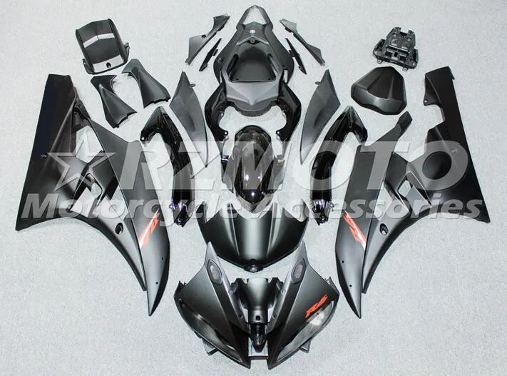 

НОВЫЕ комплекты обтекателей из АБС-пластика для мотоцикла, подходят для Yamaha YZF 600 R6 06 07 YZF-R6 2006 2007, черный кузов на заказ