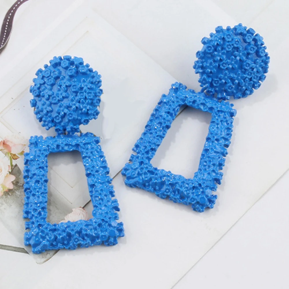 Трапециевидные Большие Длинные акриловые ацетатные Висячие серьги для женщин