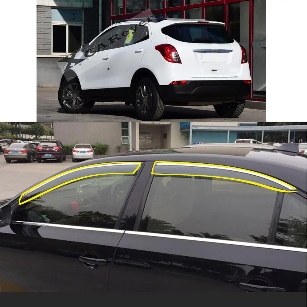 

Car Body Styling Sticker Plastic Window Glass Wind Smoke Visor Rain/Sun Guard Vent Protector For BUICK Encore 2013-2019