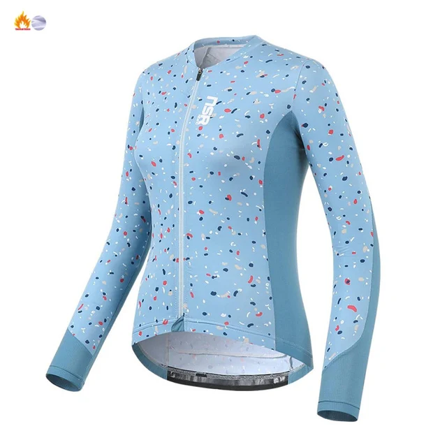 

Korea NSR Cycling Winter Thermal Fleece Womens Bike Jersey Long Sleeve Ladies MTB Top Maillot Road MountainShirt Racing Blouse