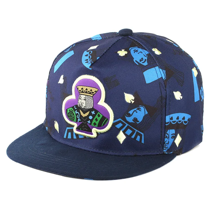 

Fall and winter men's and women's flat hat poker pattern hip hop hat fashion personality couple gesture pattern cap