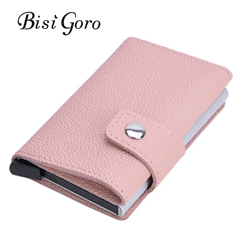 Кошелек BISI GORO из натуральной кожи RFID тонкий мини кошелек с отделением для карт
