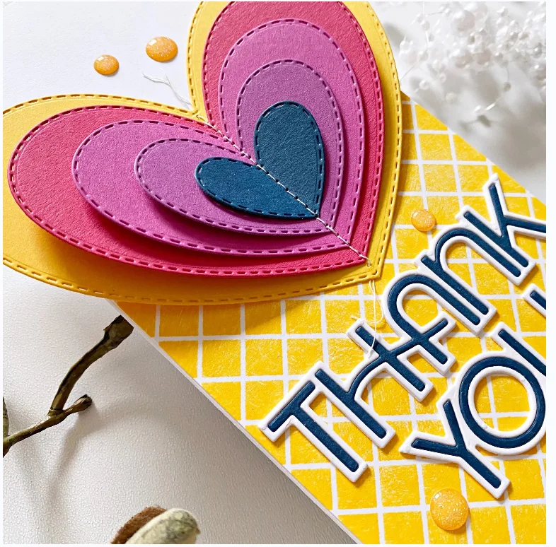 Металлические штампы с надписью thank you коврик для вырезания форма карточек