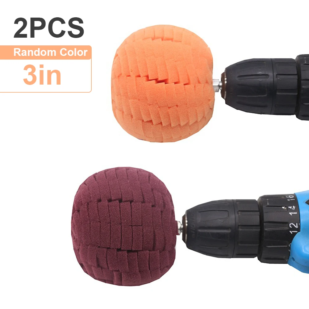 

2pcs 80mm Car Polishing Waxing Sponge Motorcycle Gasket Maintenance Polishing Ball Random Color Beauty Tools Auto Accessories