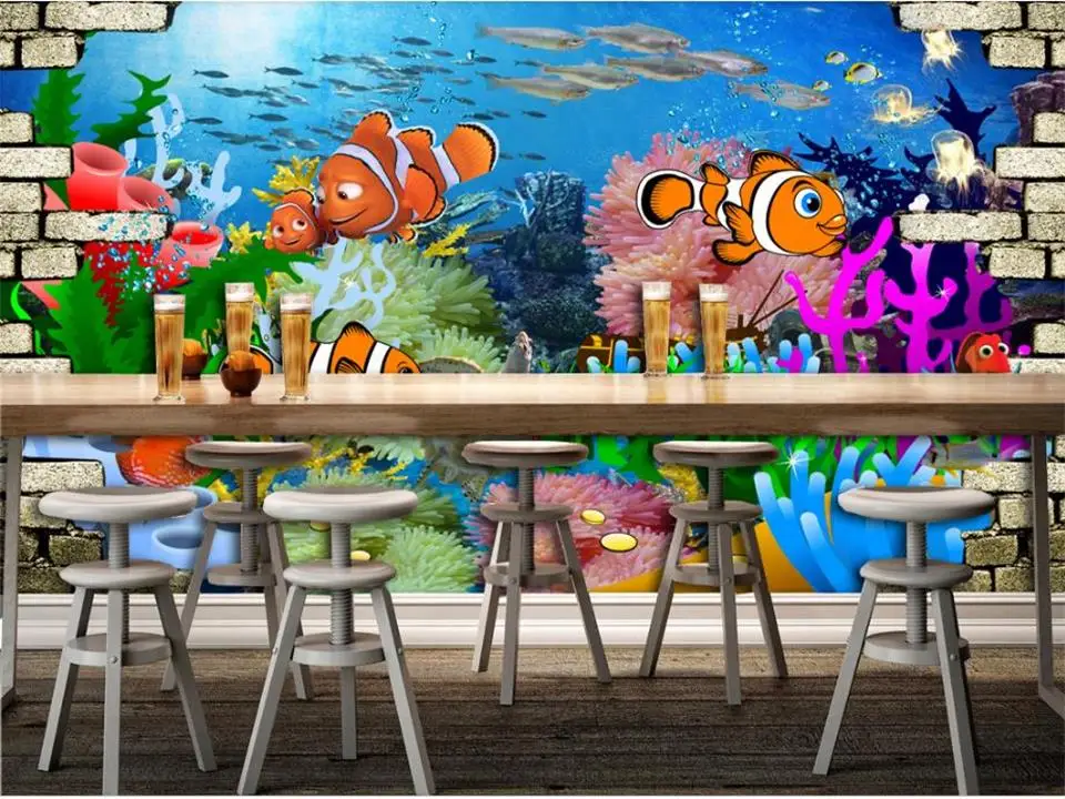Пользовательские размеры 3d фото обои гостиная детская комната росписи океан