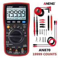 aneng an870 profesional digital multimeter 19999 counts true rms acdc voltage current ncv transistor accurate auto range tester