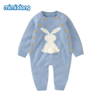 baby rompers knitted cute rabbit newborn boys girls easter jumpsuits outfits one piece toddler infant knitwear children overalls