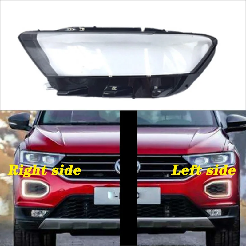 Для VW T ROC 2018 2020 передние фары прозрачный абажуры лампа основа маски крышка
