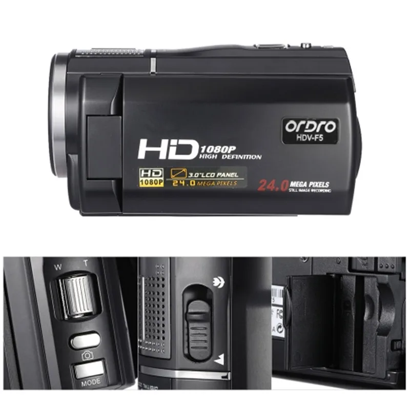 HDV F5 1080P Full HD 3 0 &quotвращающийся сенсорный экран lcd Цифровая видеокамера регистратор