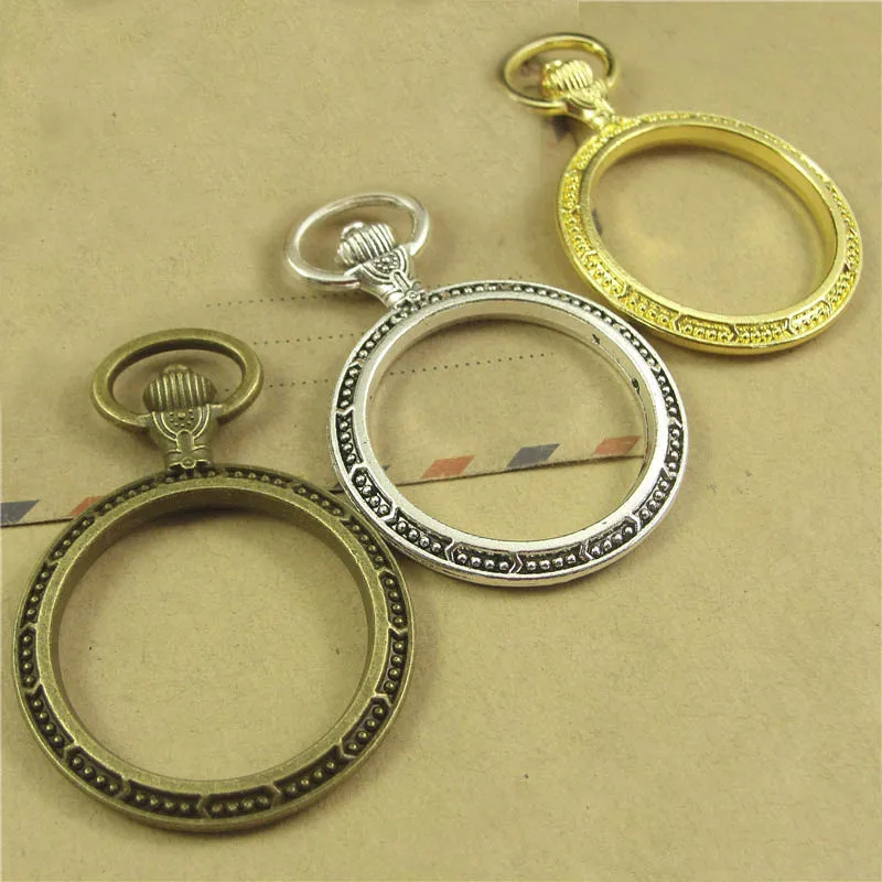 5 шт./лот металлическая полая рамка УФ-форма ретро карманные часы ободок форма для