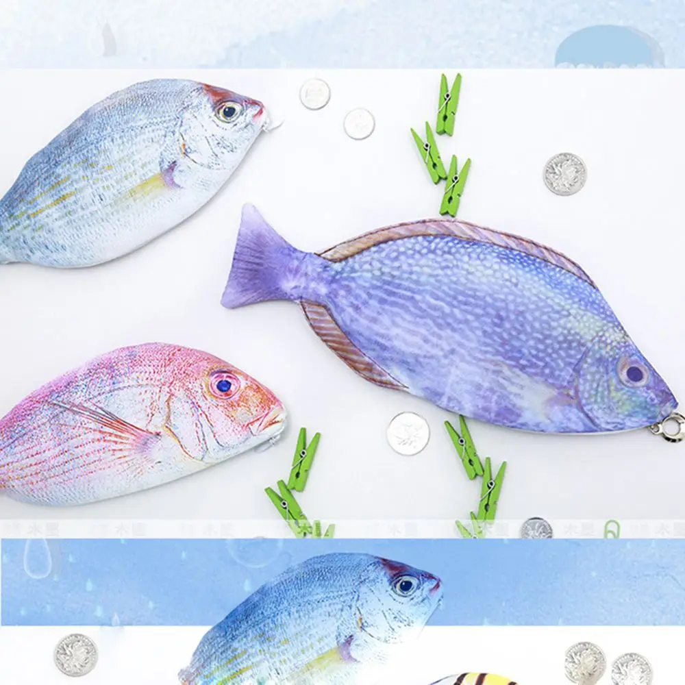 

1PC Office School Supplies Fish Shape Cosmetics Pouch Cute Stationery School Supplies Pen Box Pencil Case Pen Holder Pencil Bag