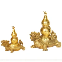 feng shui decorating mascot bronze dragon turtle statue carrying gourd wu lou hulu home decoration ornaments accessories antique