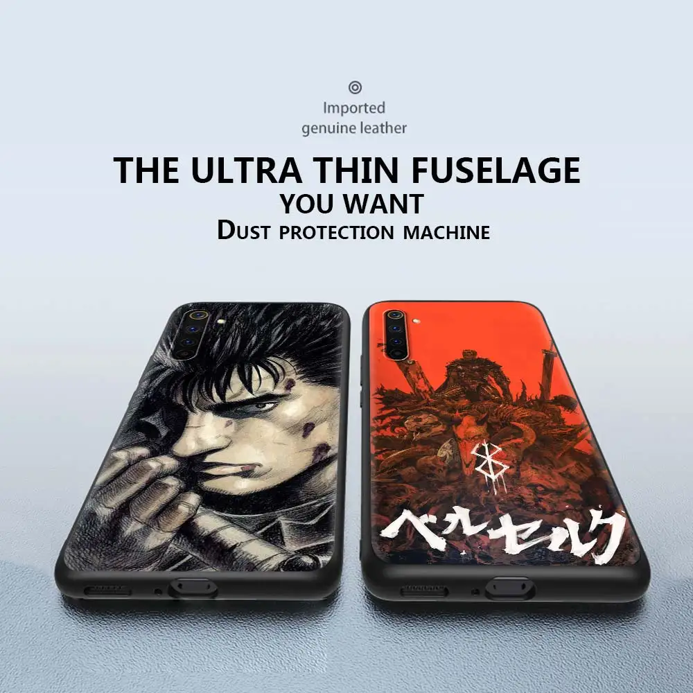 anime berserk guts soft case oppo realme 6 7 c21 c3 xt 8 7i 5 pro a53 a52 a9 2020 a94 a74 5g black silicone phone coque free global shipping