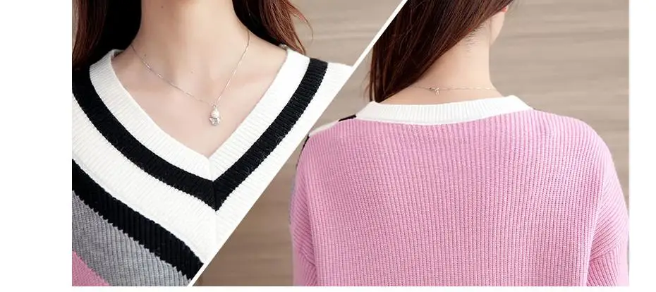 

2019 woman with New style fashion Long sleeve V-neck Sweater coat