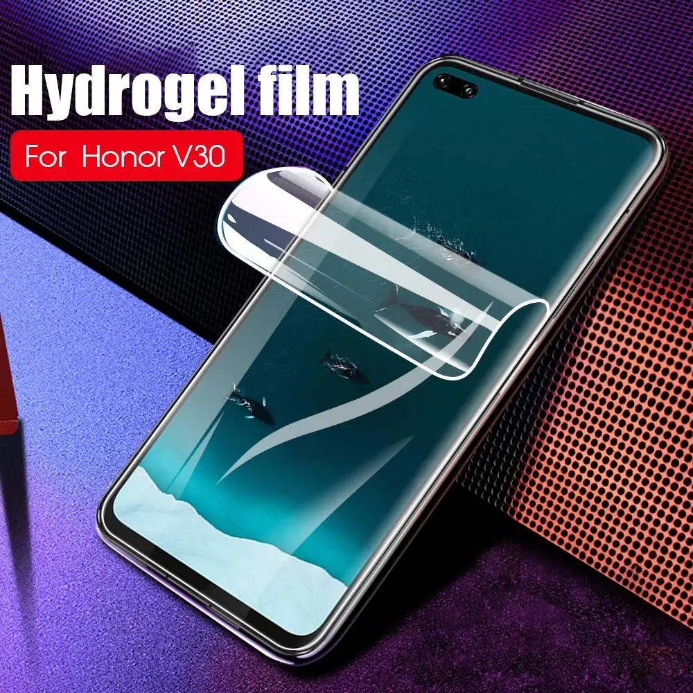 Мягкая Гидрогелевая пленка 9D 2 в 1 для Huawei Nova 6 Se Honor V30 Pro HD на объектив задней камеры