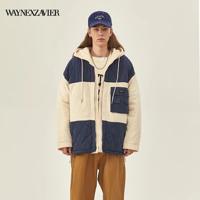 

2021 New Autumn Winter Oversized Harajuku Parkas Jacket Clothes Men Warm Hip Hop Down Jacket Multi-pocket Fashion Jackets Coats