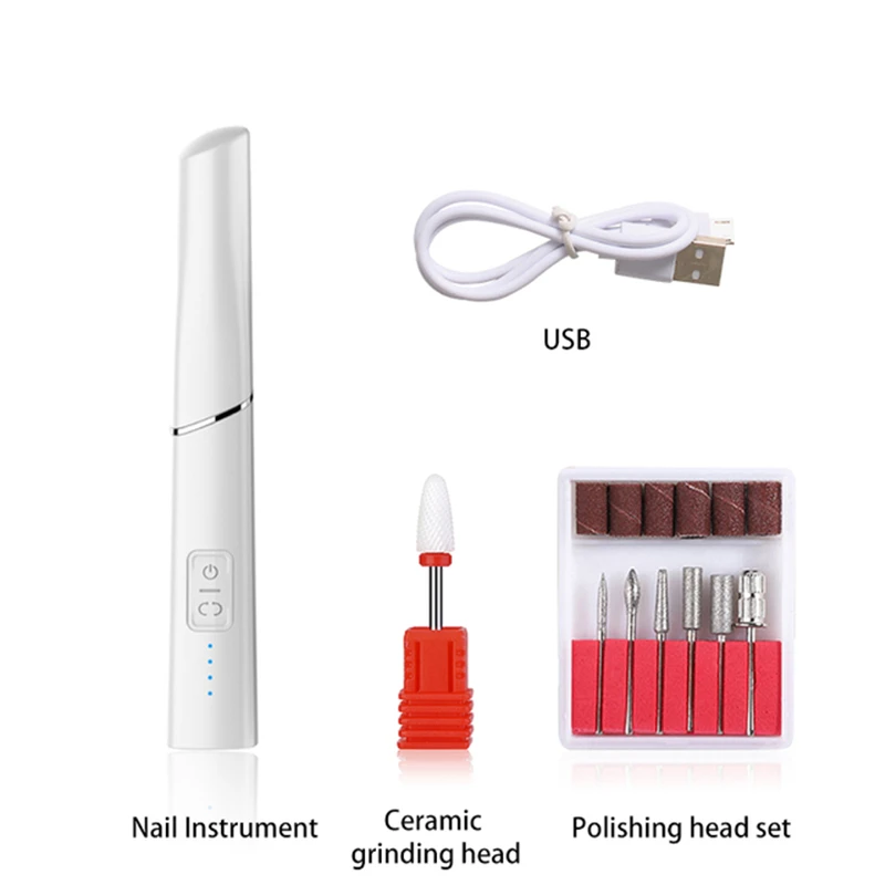 

Electric Nail Drill Machine DIY Manicure Pedicure Nail Drill Cordless 4-Speed Forward Reverse Design Nail File for Acrylic Nails