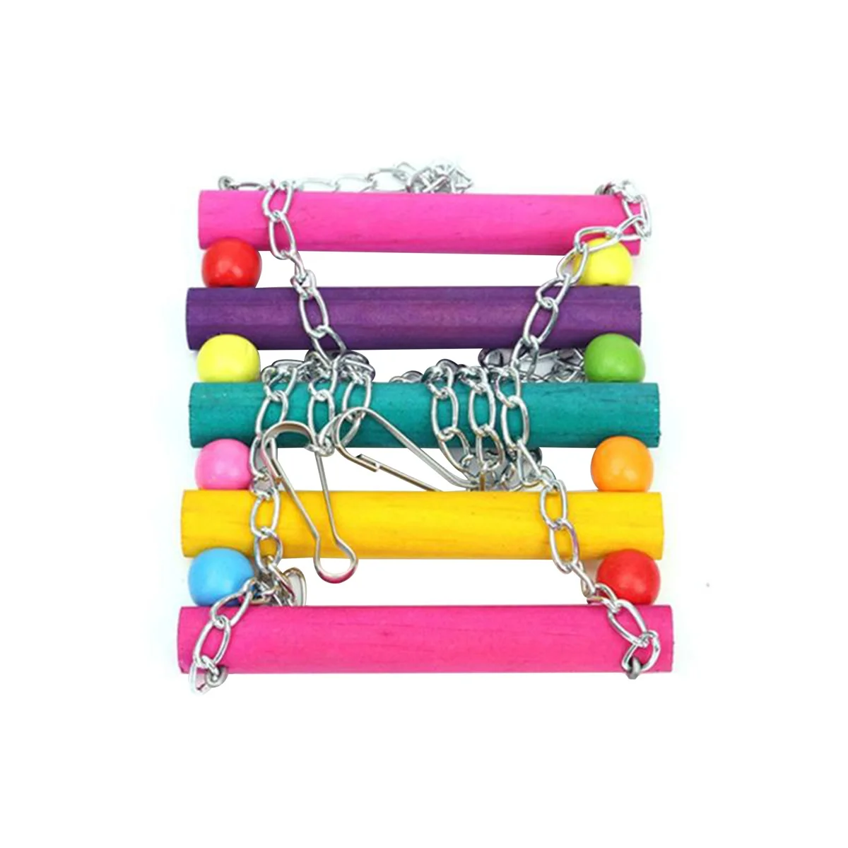 

Funny Parrot Suspension Bridge Swing, Budgie Cockatiel Bird Colorful Hanging Bridge Stand Bite Toys Pet Supplies