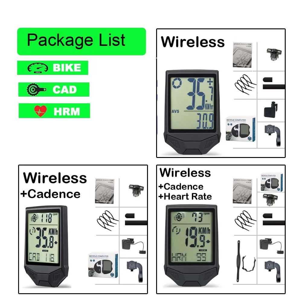Беспроводной многофункциональный велосипедный одометр компьютер для